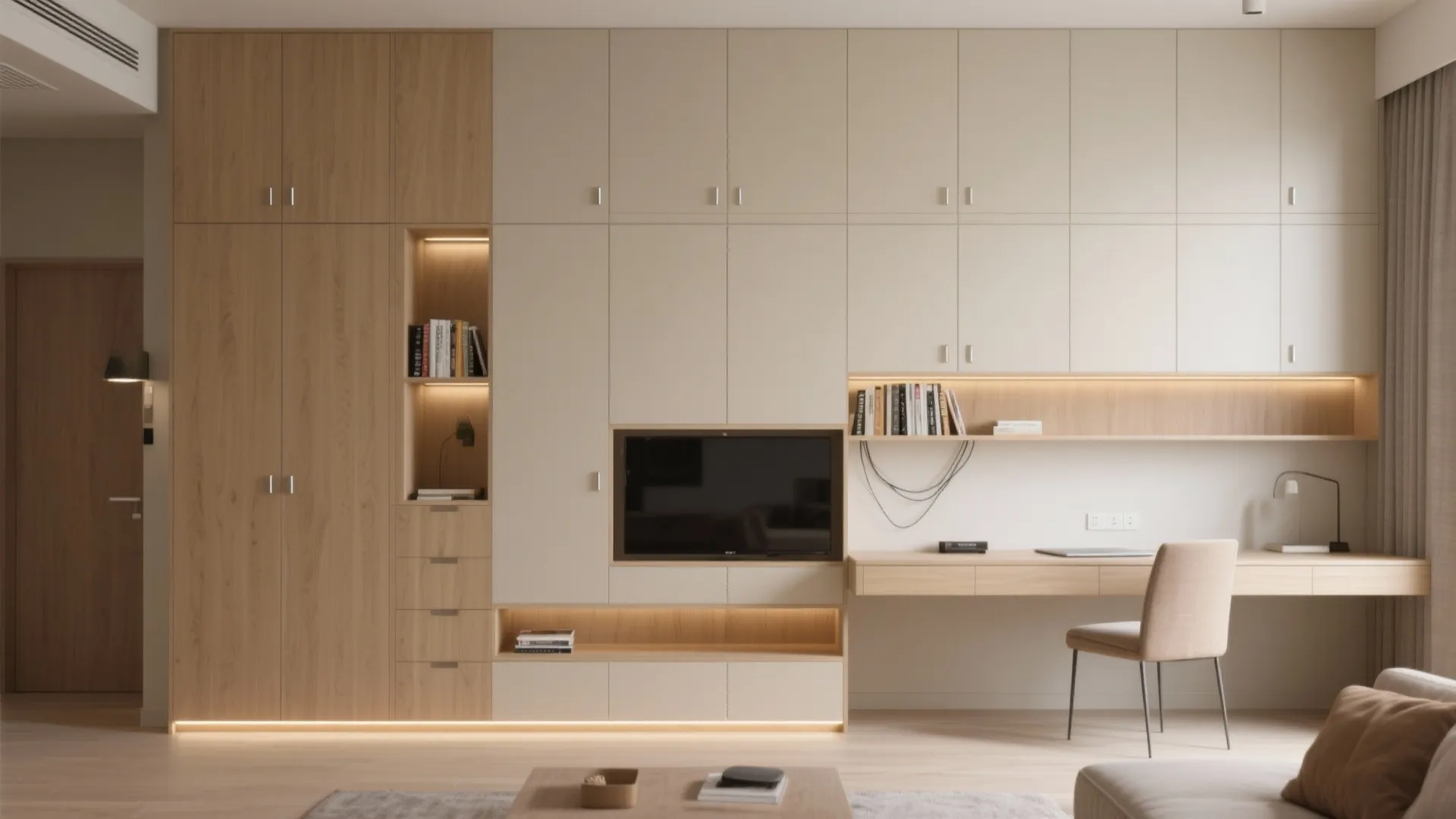 A Built-in Wall That Works All Day