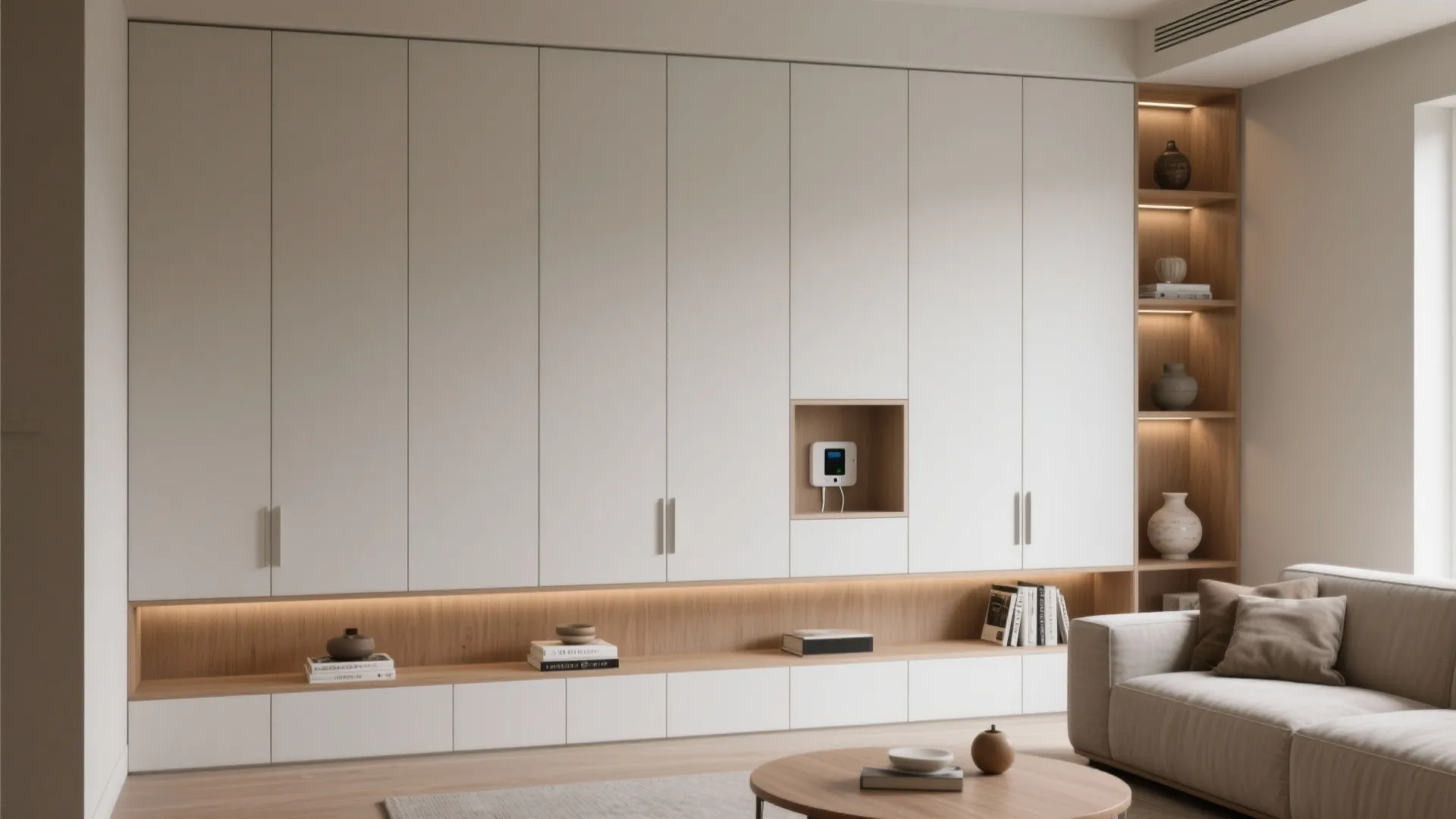 Streamlined Built‑In Wall Storage