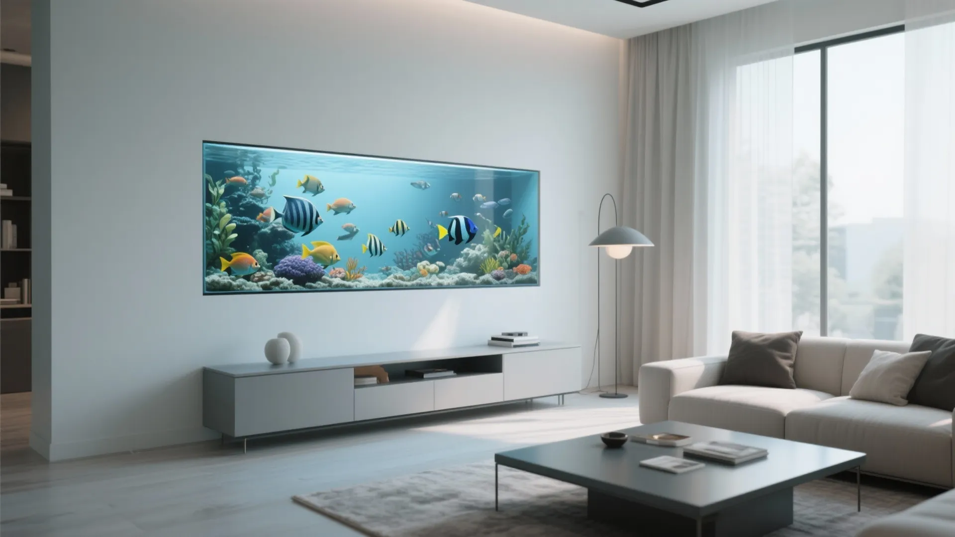 1. Built-in Wall Aquarium