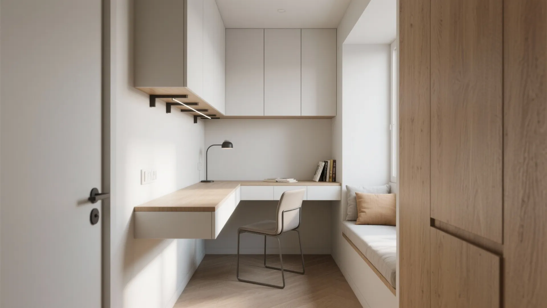 7. Built-in Wall Desk