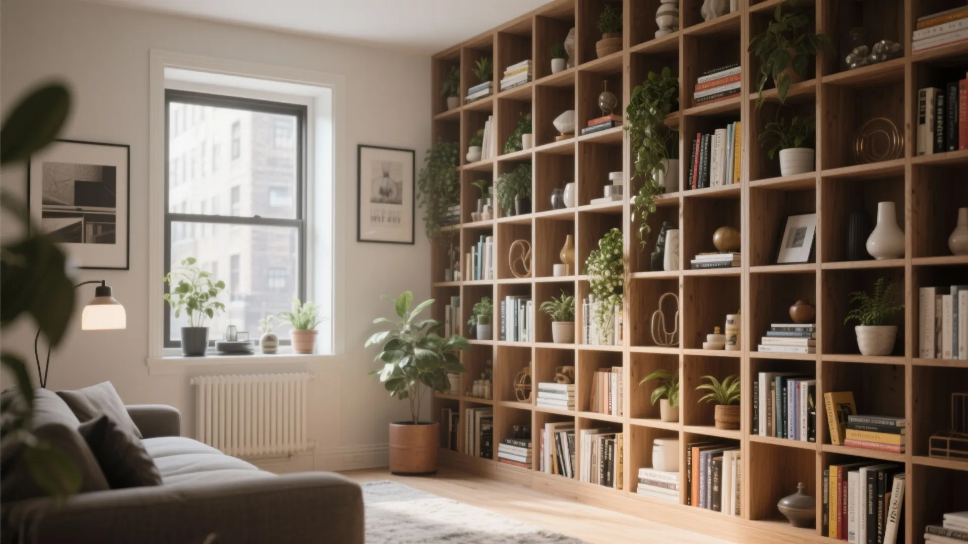 1. Built-In Wall Shelves