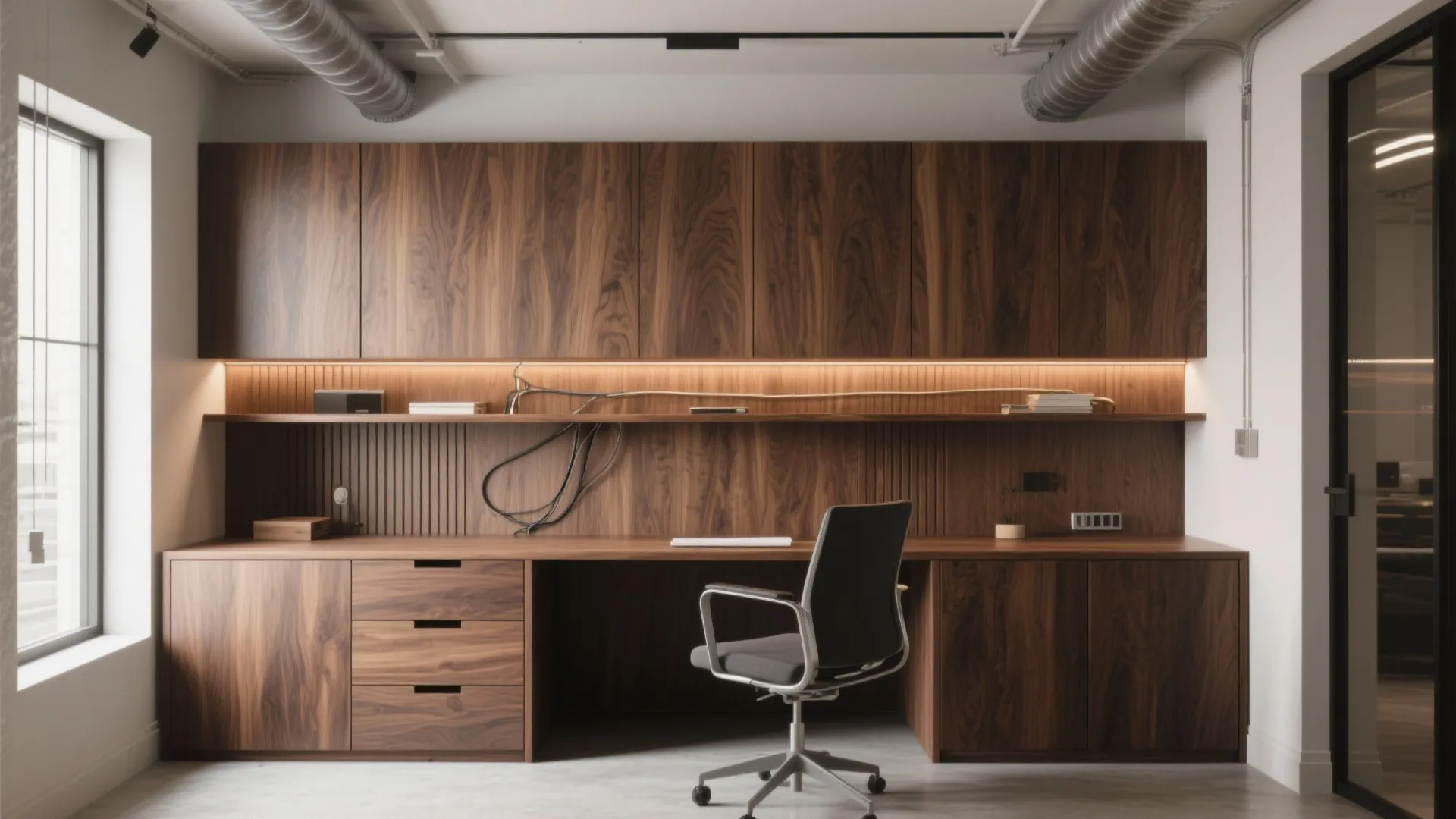1. Built-in Desk with Hidden Storage