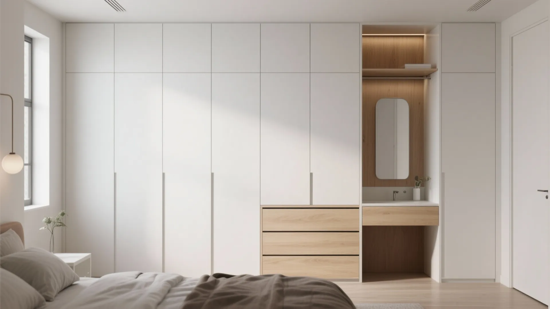 1. Built-In Wardrobe Wall