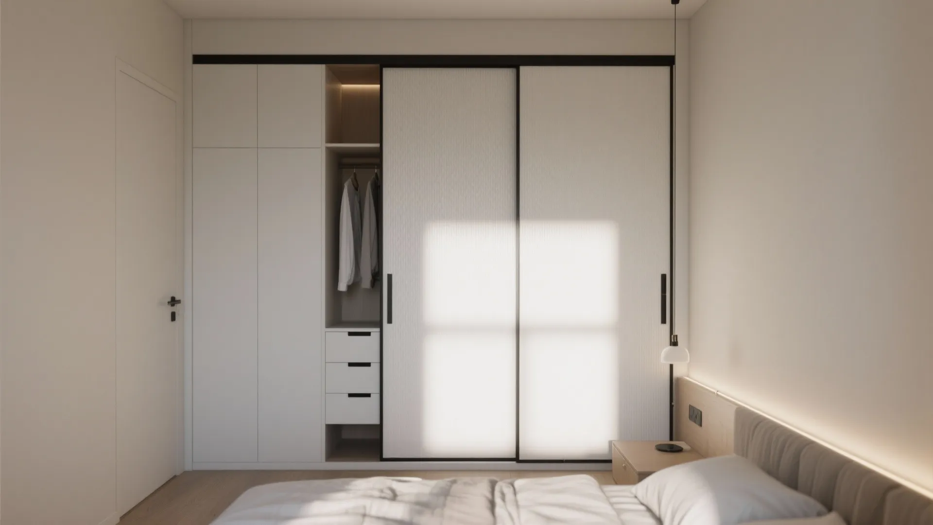 Built-In Wardrobe Along Short Wall