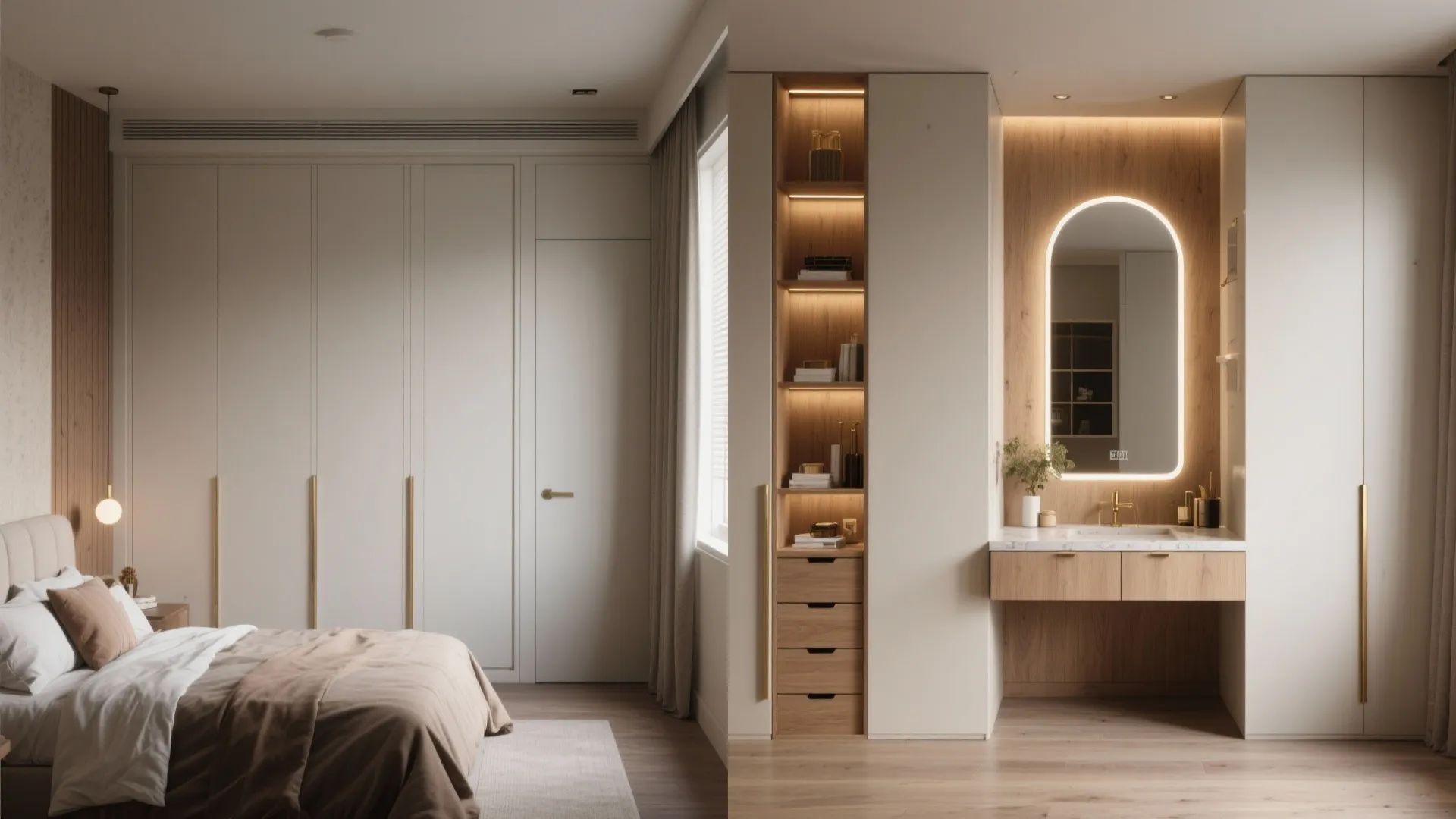 3. Built-in wardrobe vanity