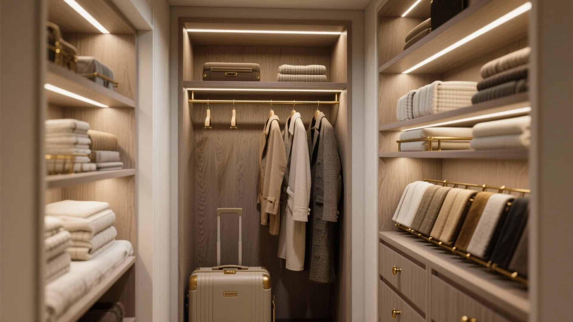 3. Create a hotel-style built-in wardrobe nook
