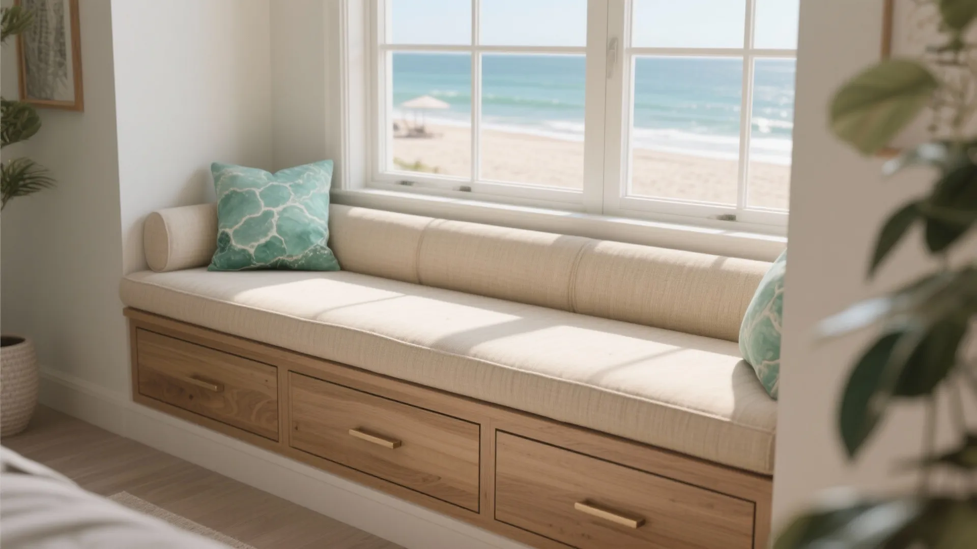 2. Built-In Storage Beneath Windows