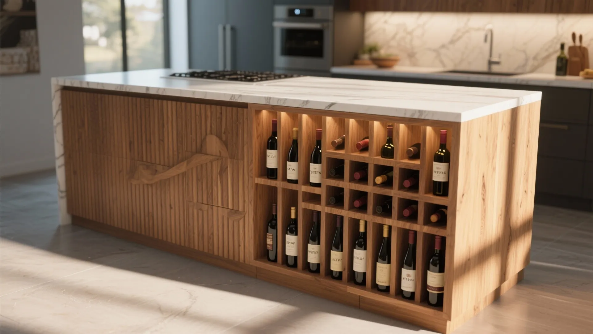 3. Built-In Wine Rack