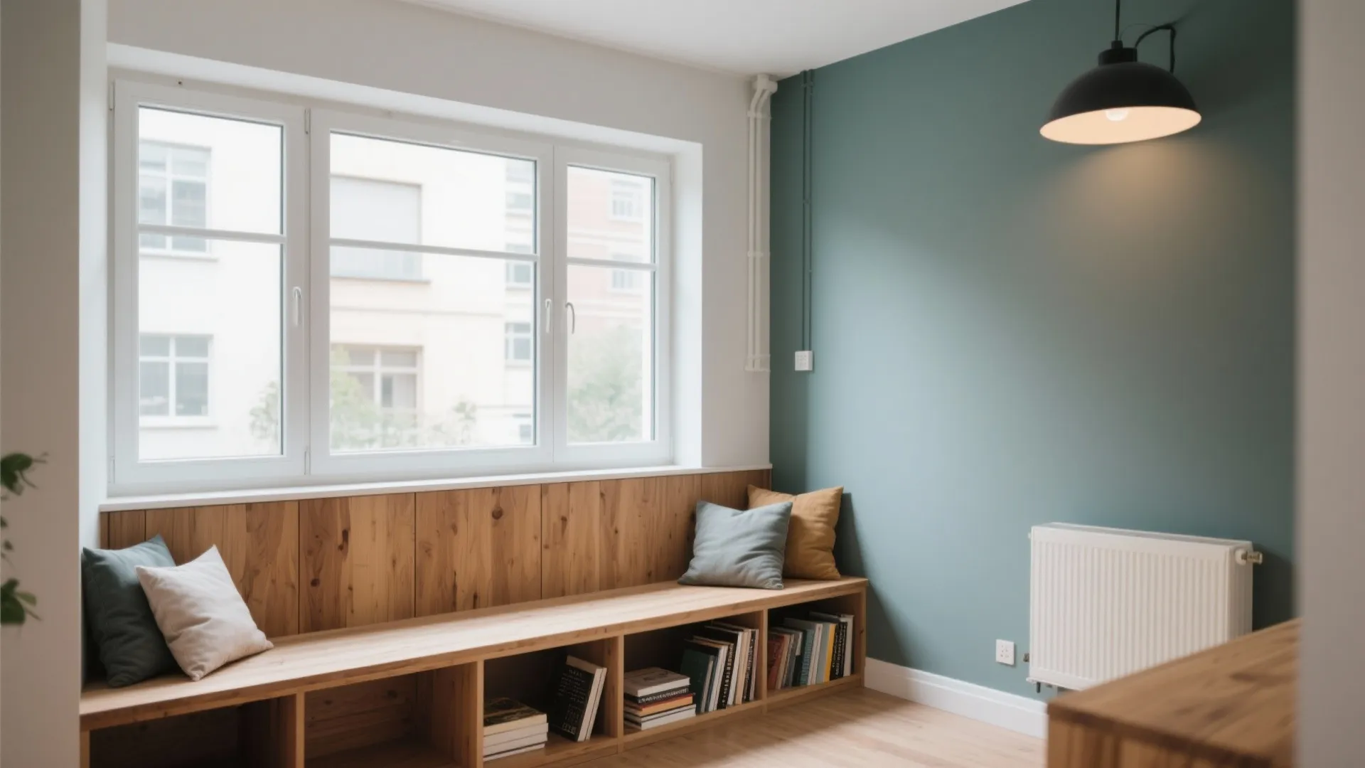 9. Custom Built-in Wooden Seating