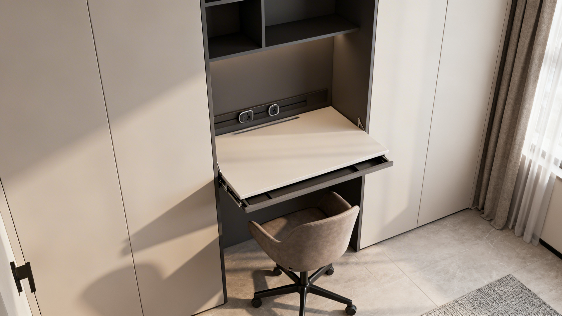 View of Small Living Room Feels Cluttered? Custom Wall Unit Fix
