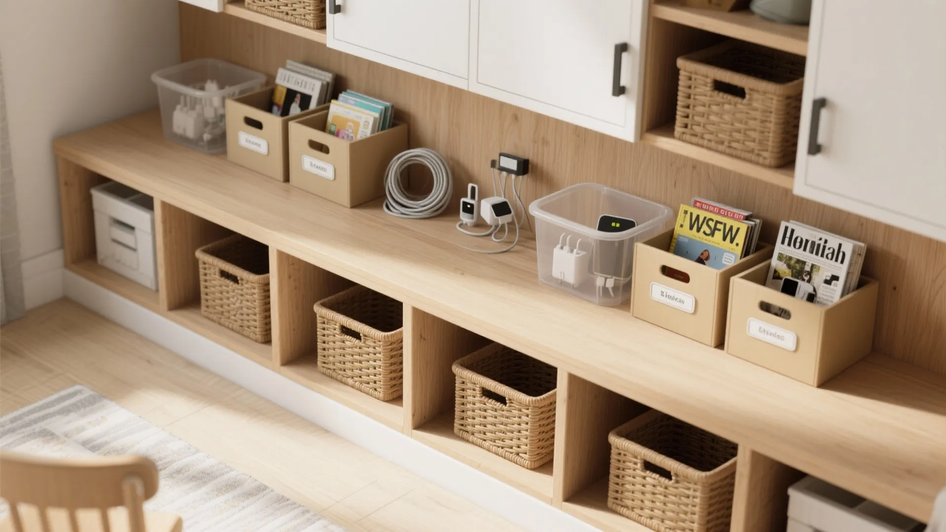 3. Built-in Storage and Homework Caddies