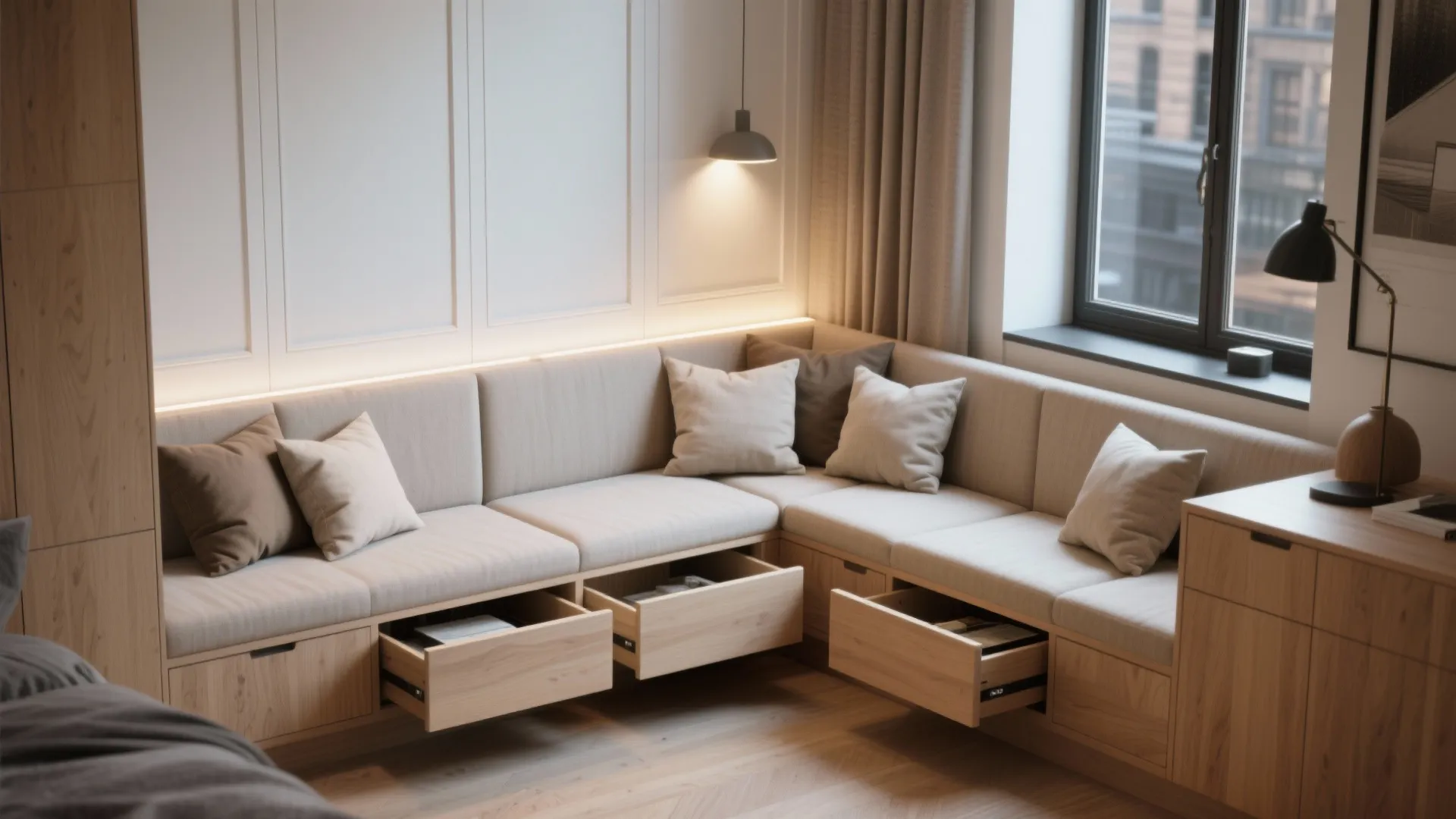 5. Built-in Banquette with Storage
