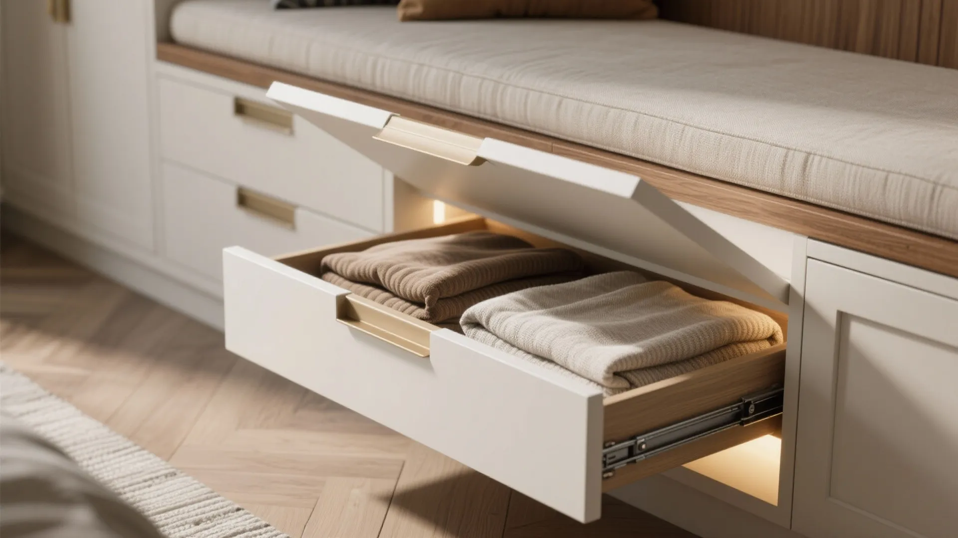 4. Built-in seating and storage combos