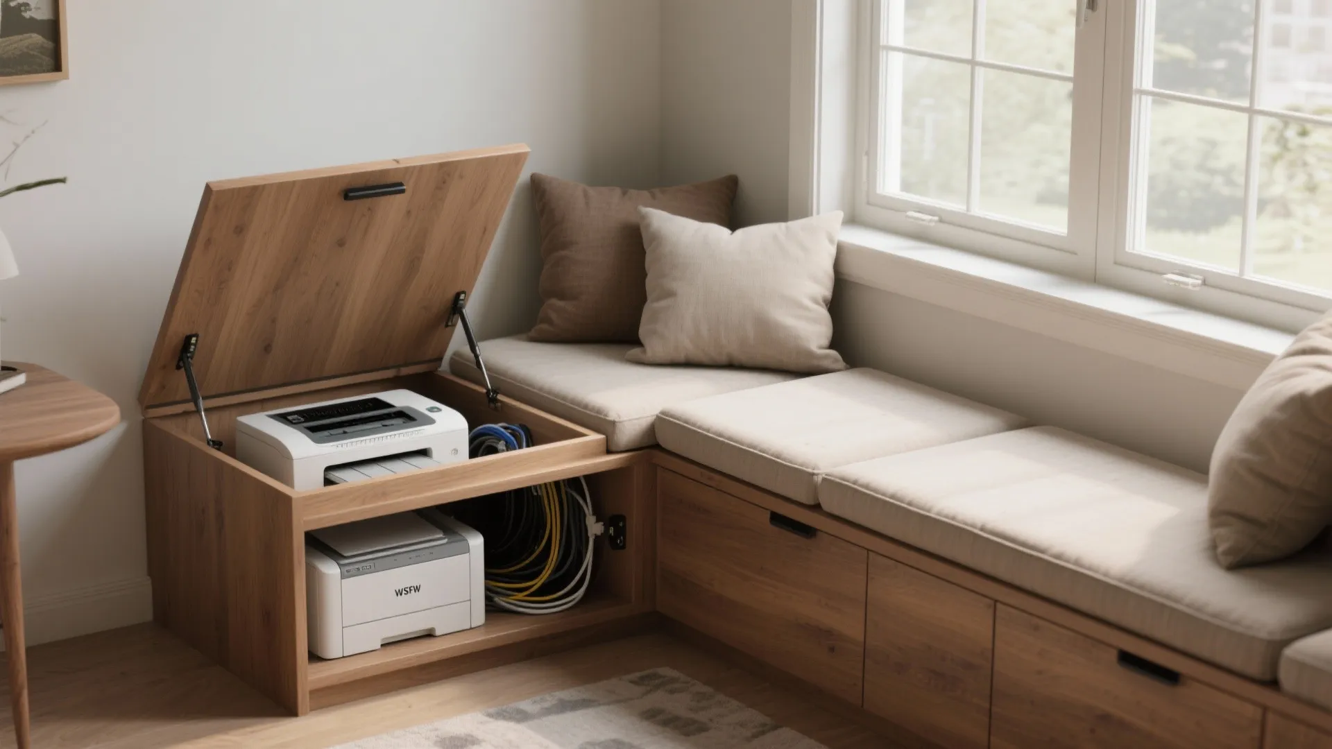 3. Built-in Bench with Hidden Storage