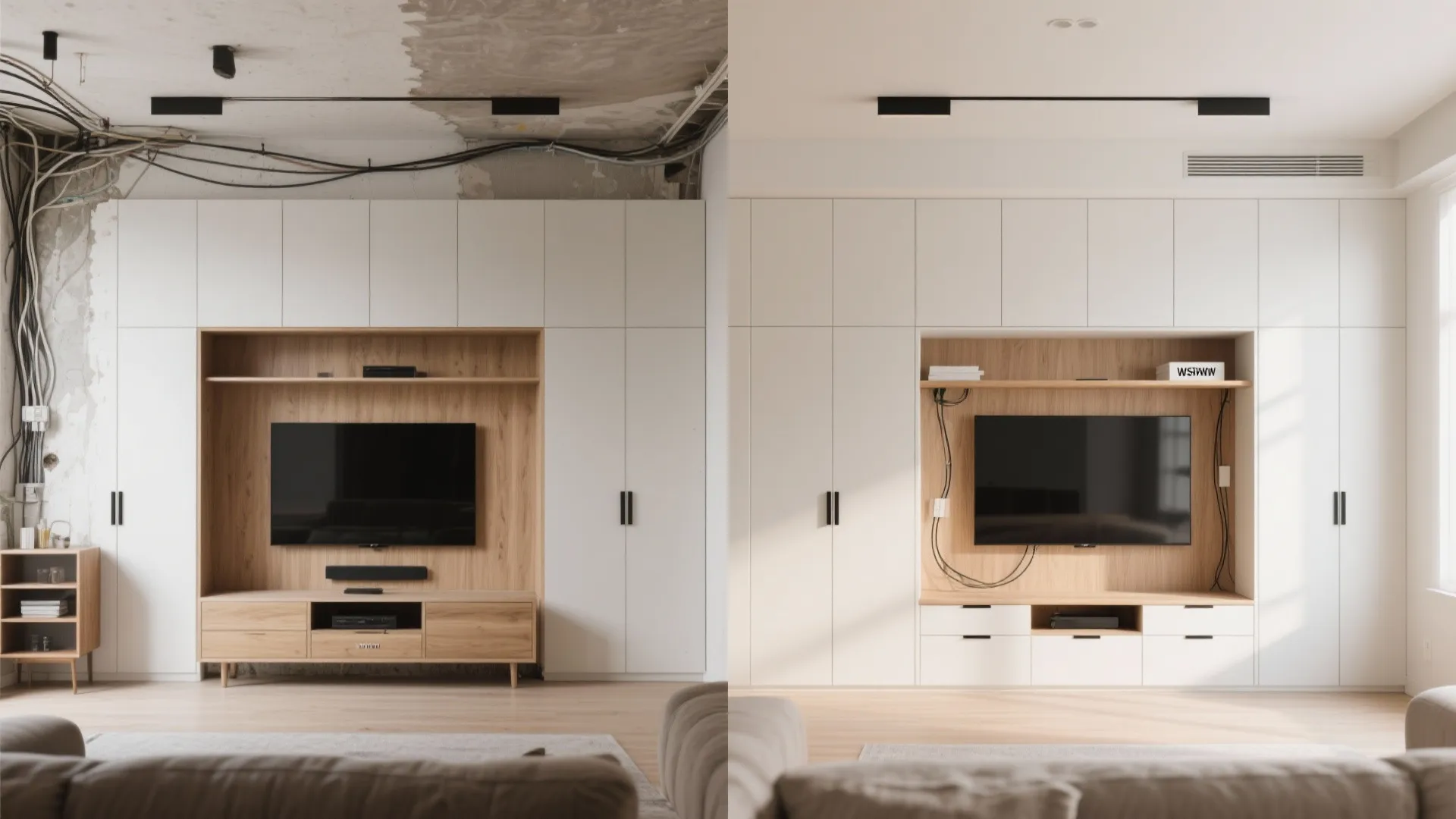 Built-in storage that disappears