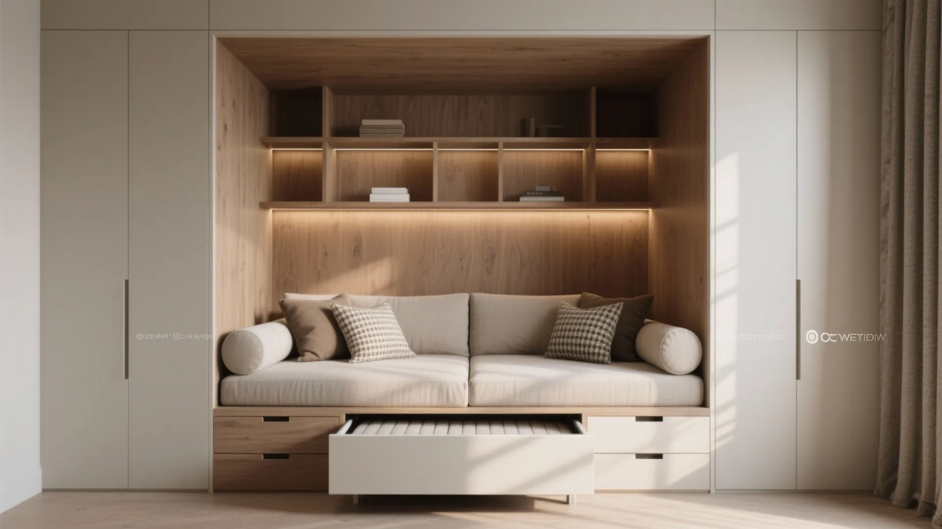 5. Built-in daybed or custom recessed frame
