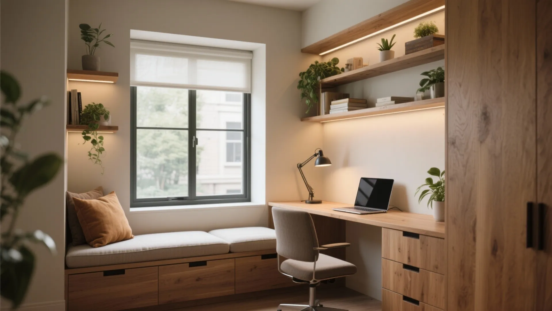 3. Built-in Nook with Integrated Storage