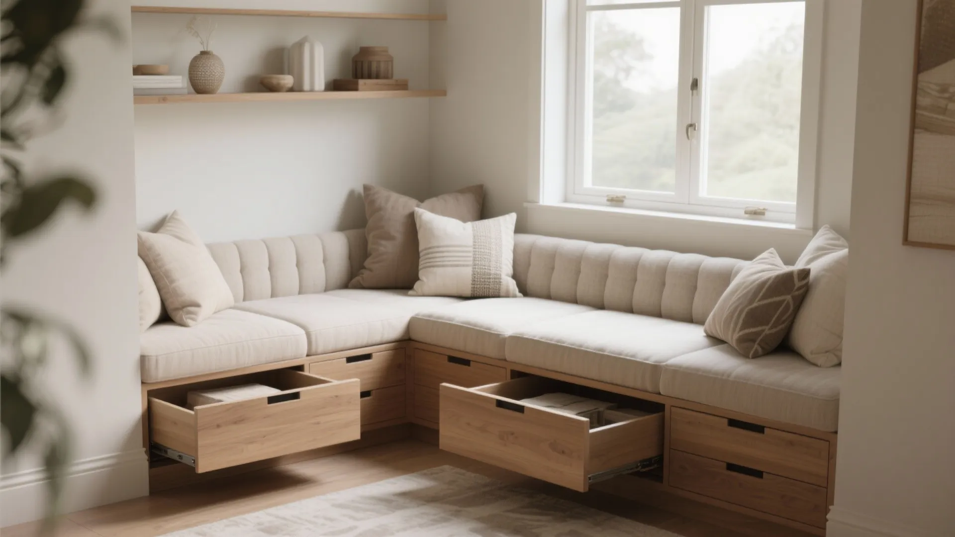 4. Built-in seating with storage