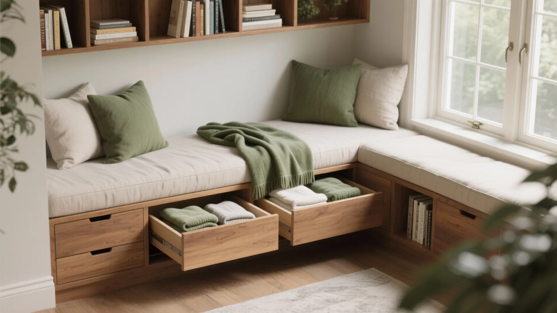 1. Built-in Seating with Hidden Storage