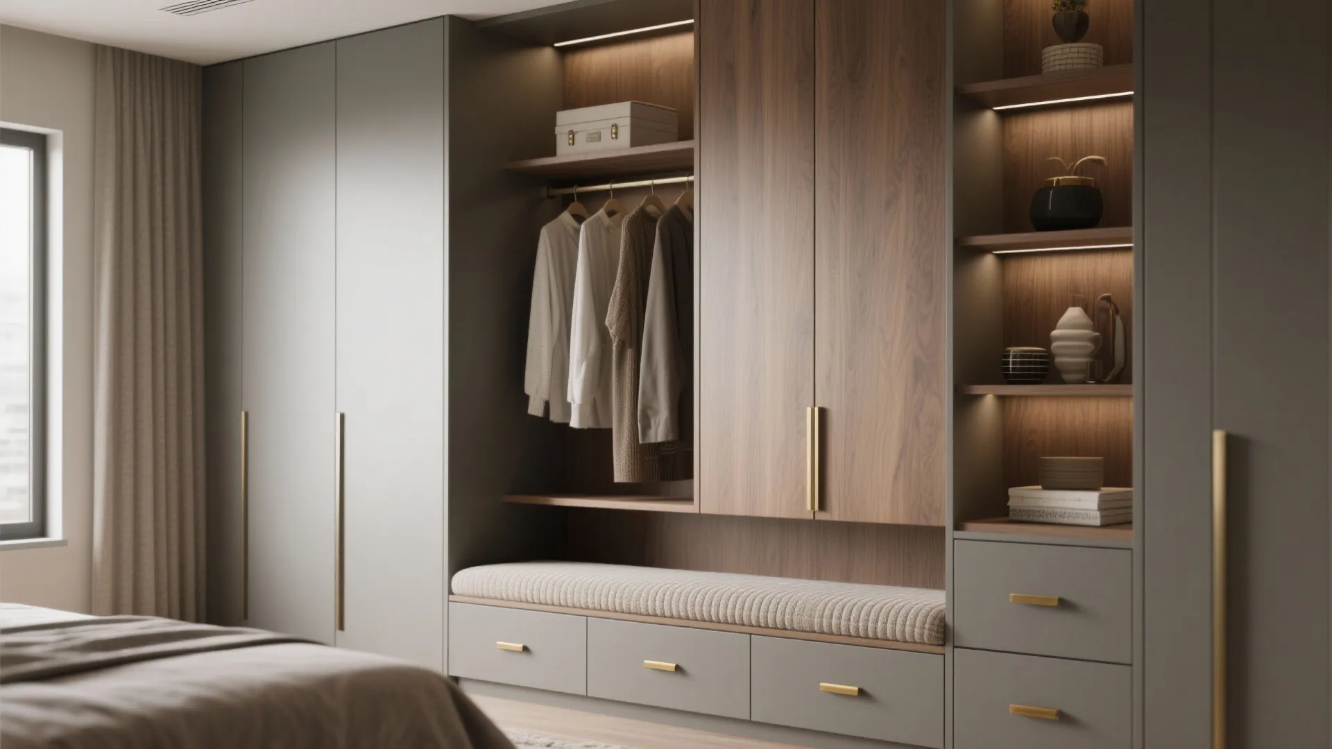 3. Built-in Storage Wall
