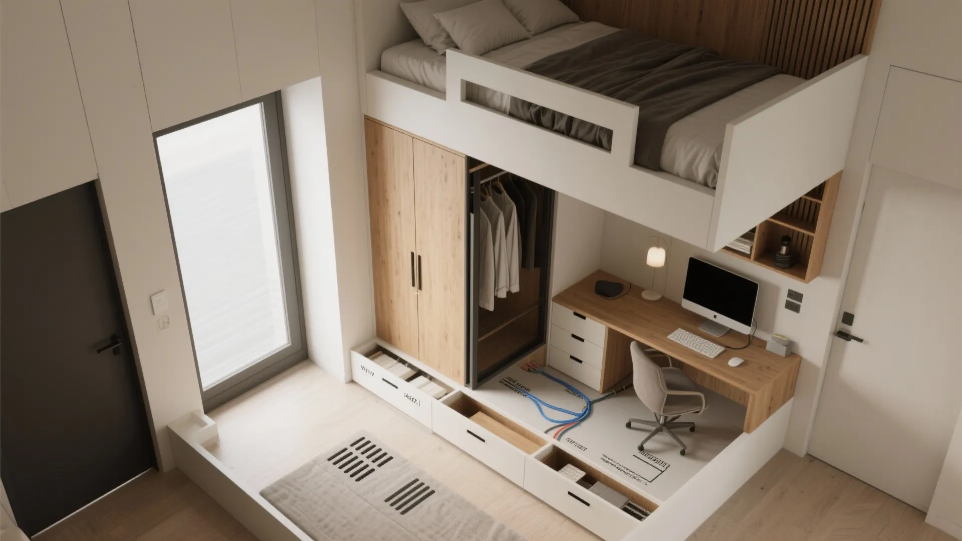 3. Built-in Storage and Smart Furniture