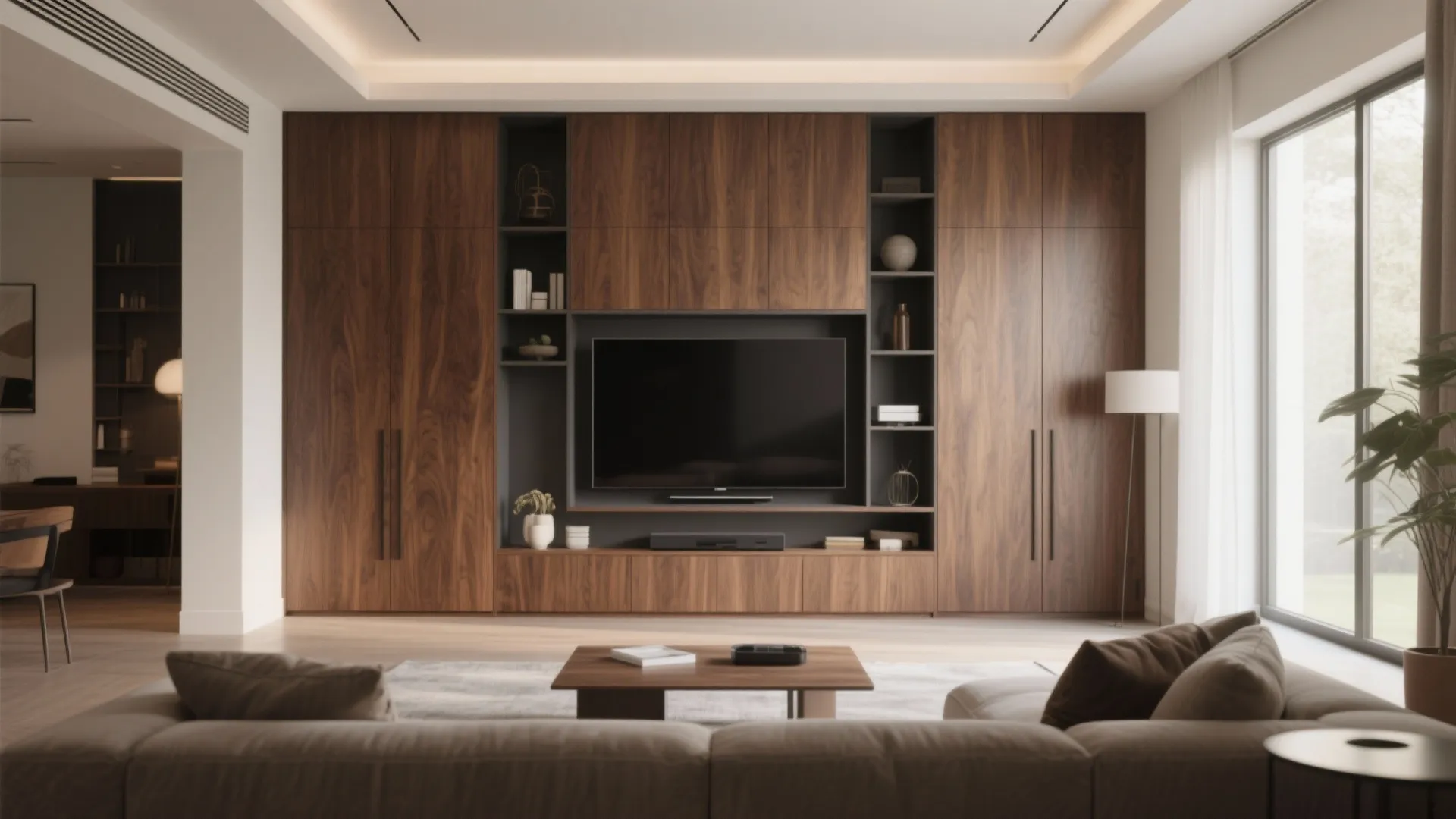 Built-in Cabinetry Around TV