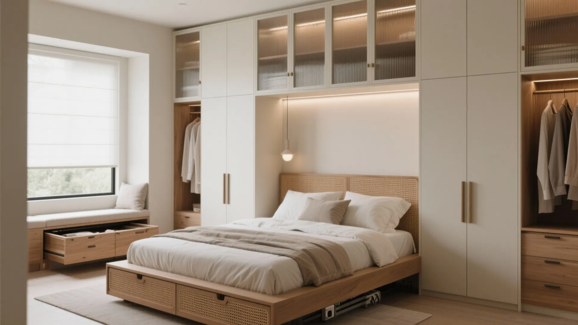 3) Storage That Disappears: Built-ins, Platforms, Bay Windows