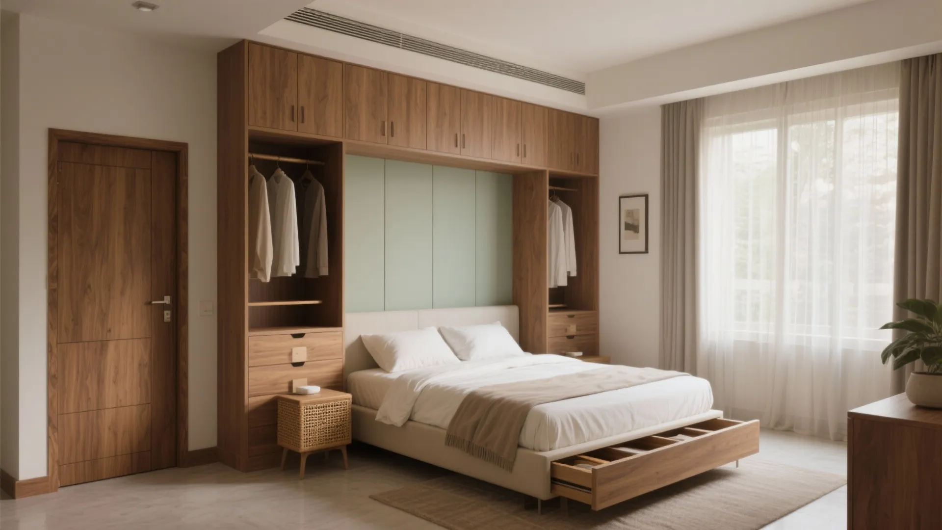 Built-In Wardrobes and Platform Beds to Tame Clutter