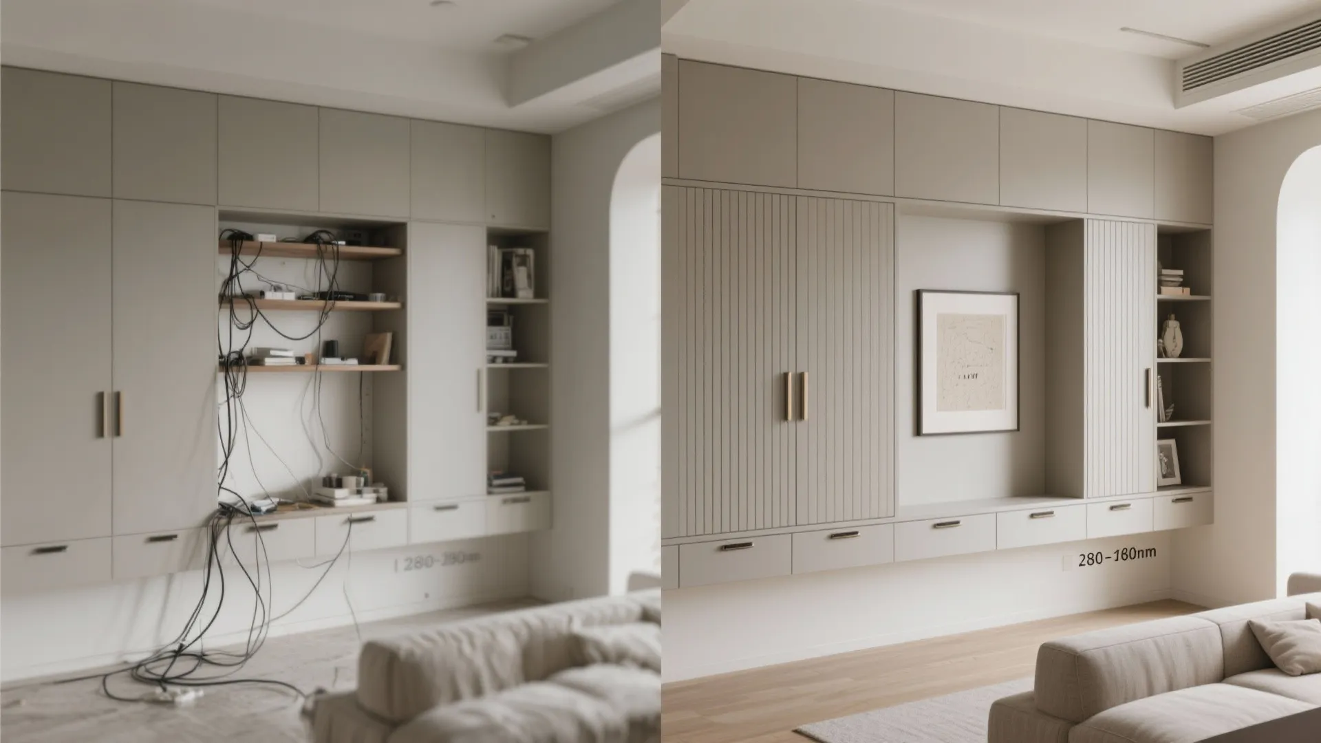 3) Tailored built-ins with hidden storage