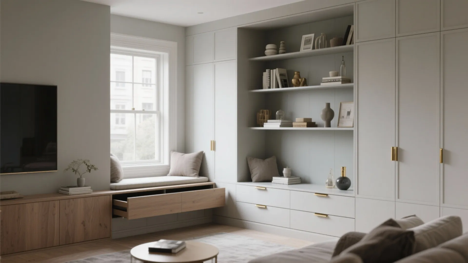 Built-In Storage That Reads Custom