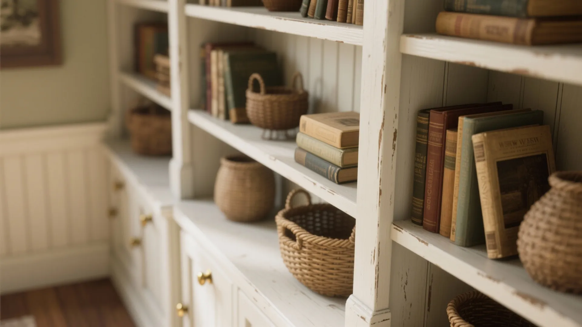4. Blend smart storage with vintage touches