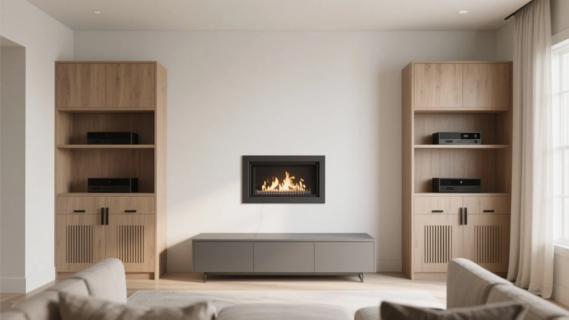 Built-Ins, Low Storage, and a Single Focal Wall