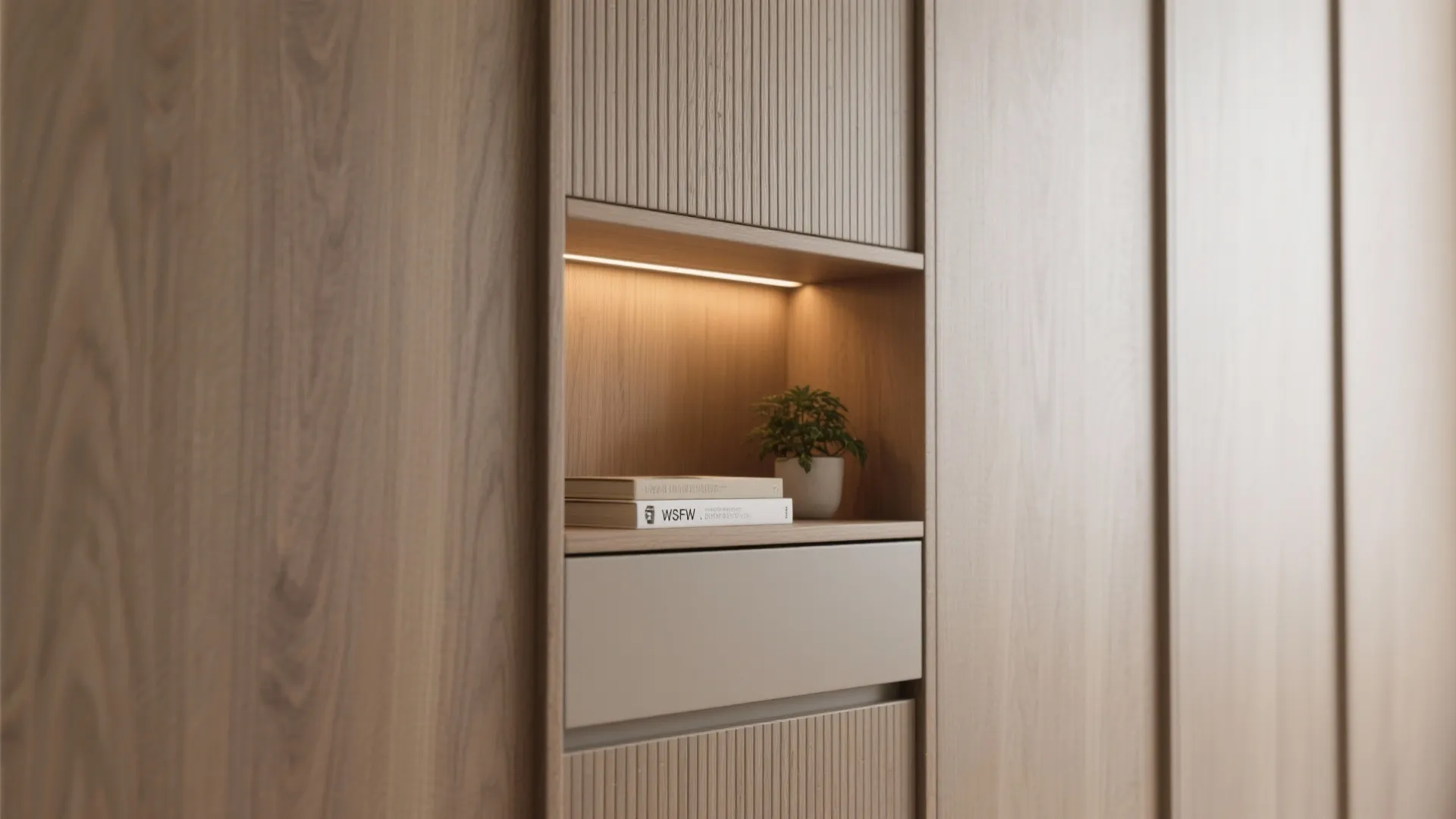 Floor-to-ceiling built-ins that disappear