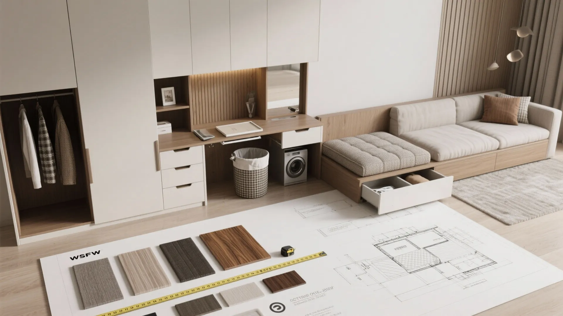 5. Flexible built-ins and convertible furniture