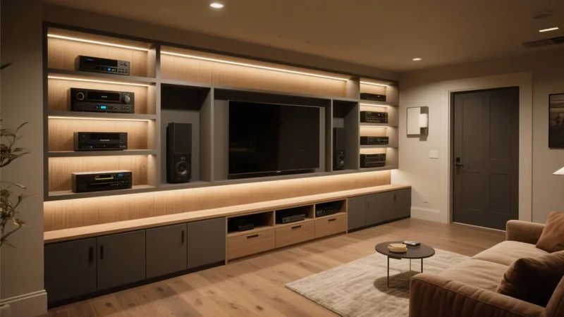 Modern Home Theater Entertainment Room Design