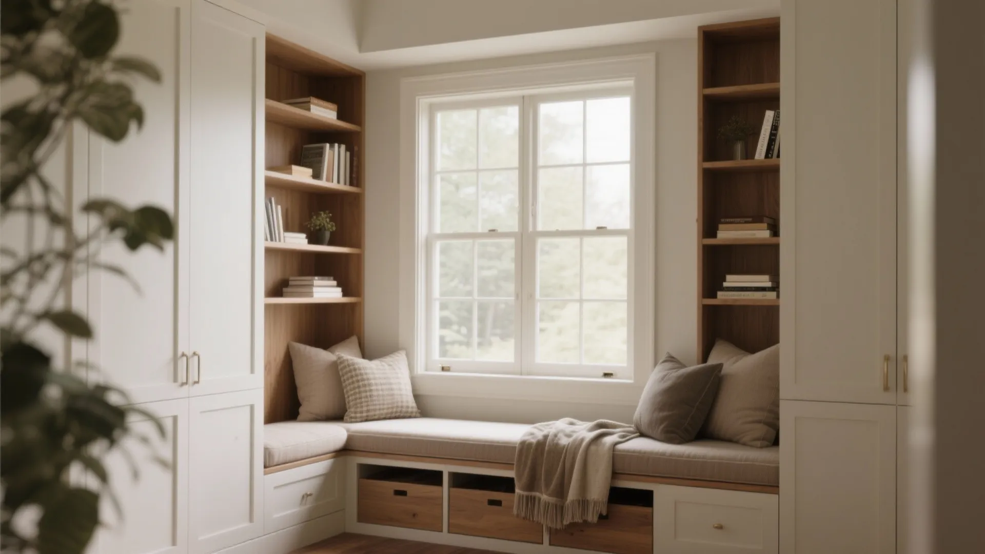 3. Built-ins and recessed shelving for seamless storage