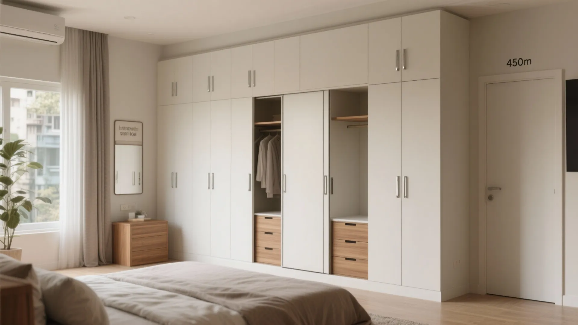 Minimalist Built-ins and Sliding Doors