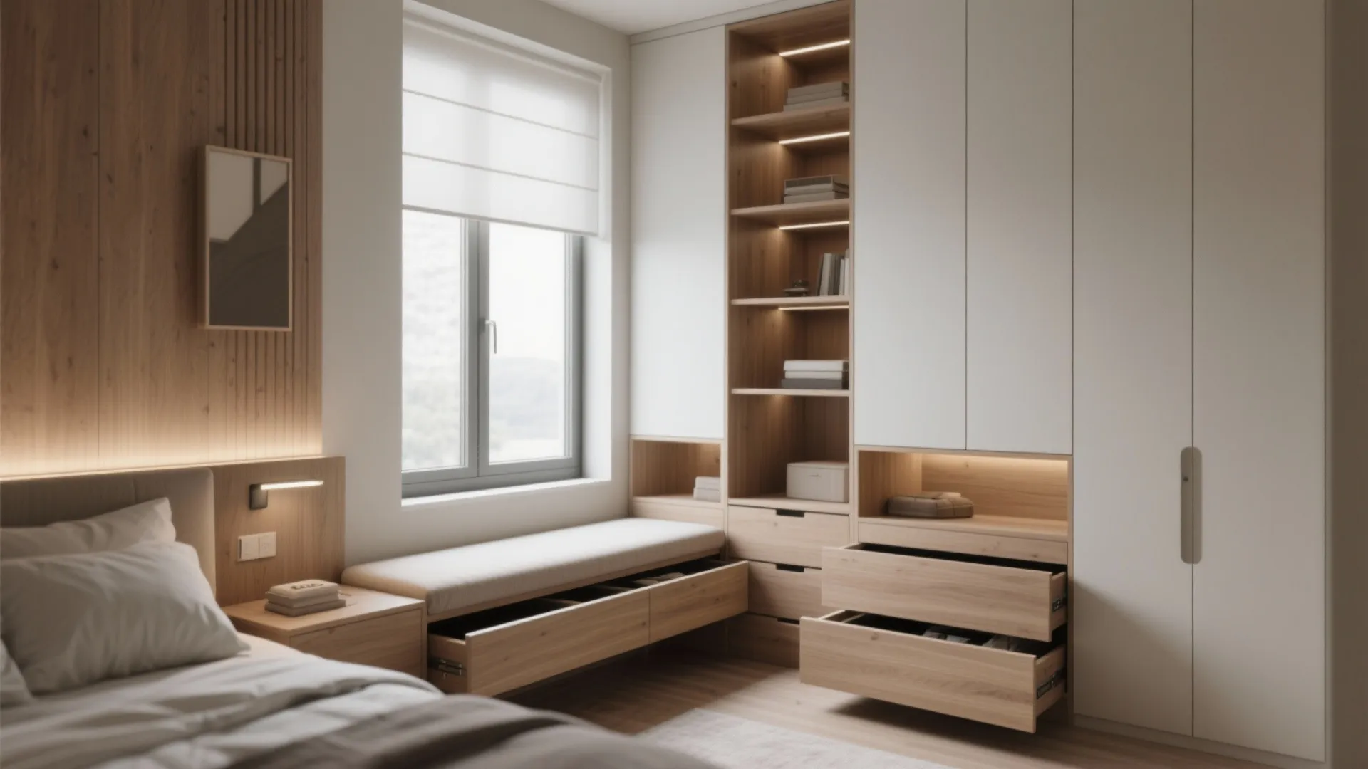 4. Invest in smart built-ins and concealed storage