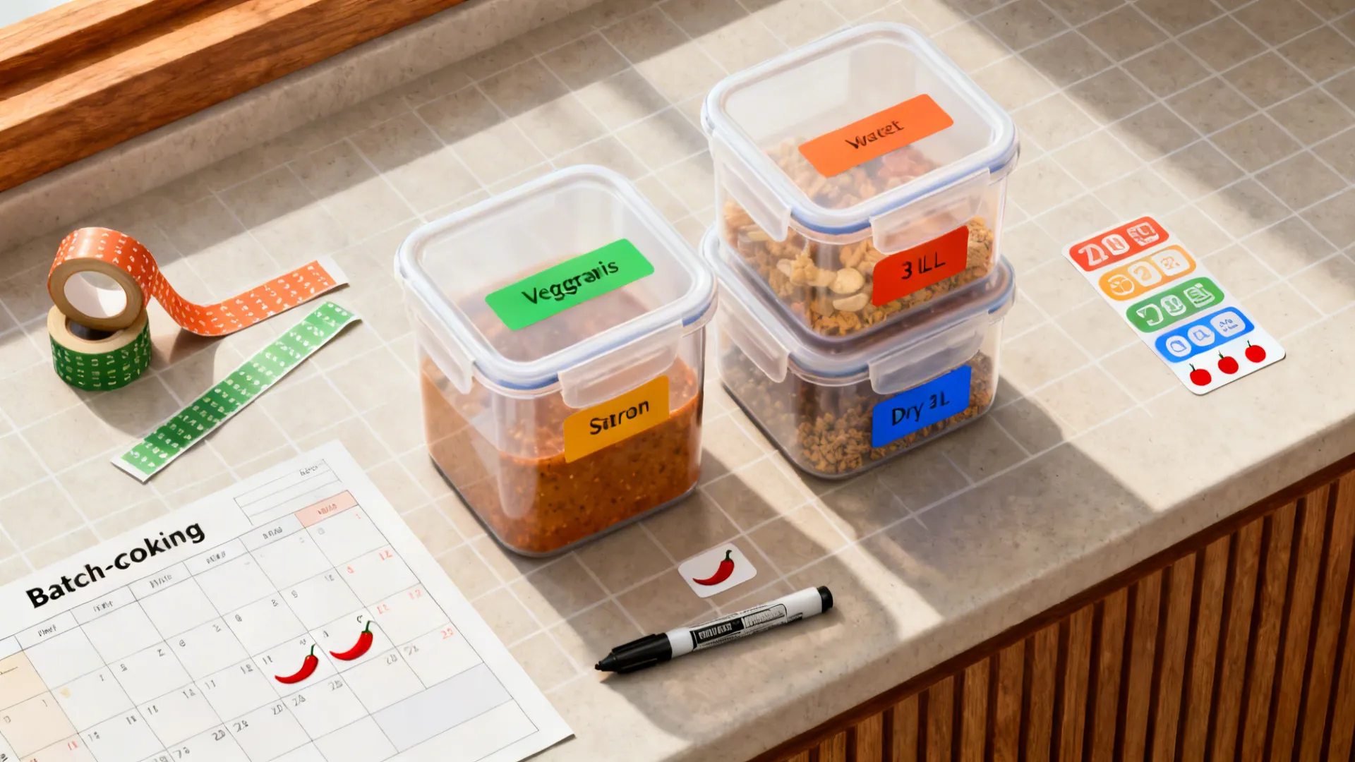 1) Minimalist Bulk Prep & Label System