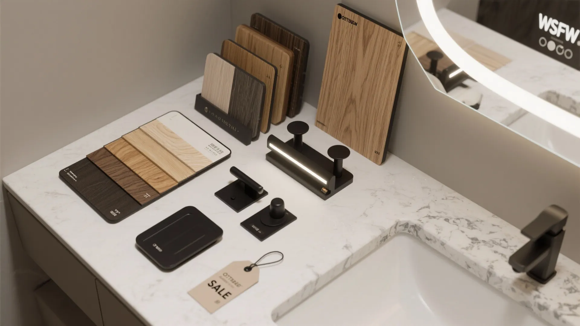 5. Vanity + mirror bundles to coordinate easily