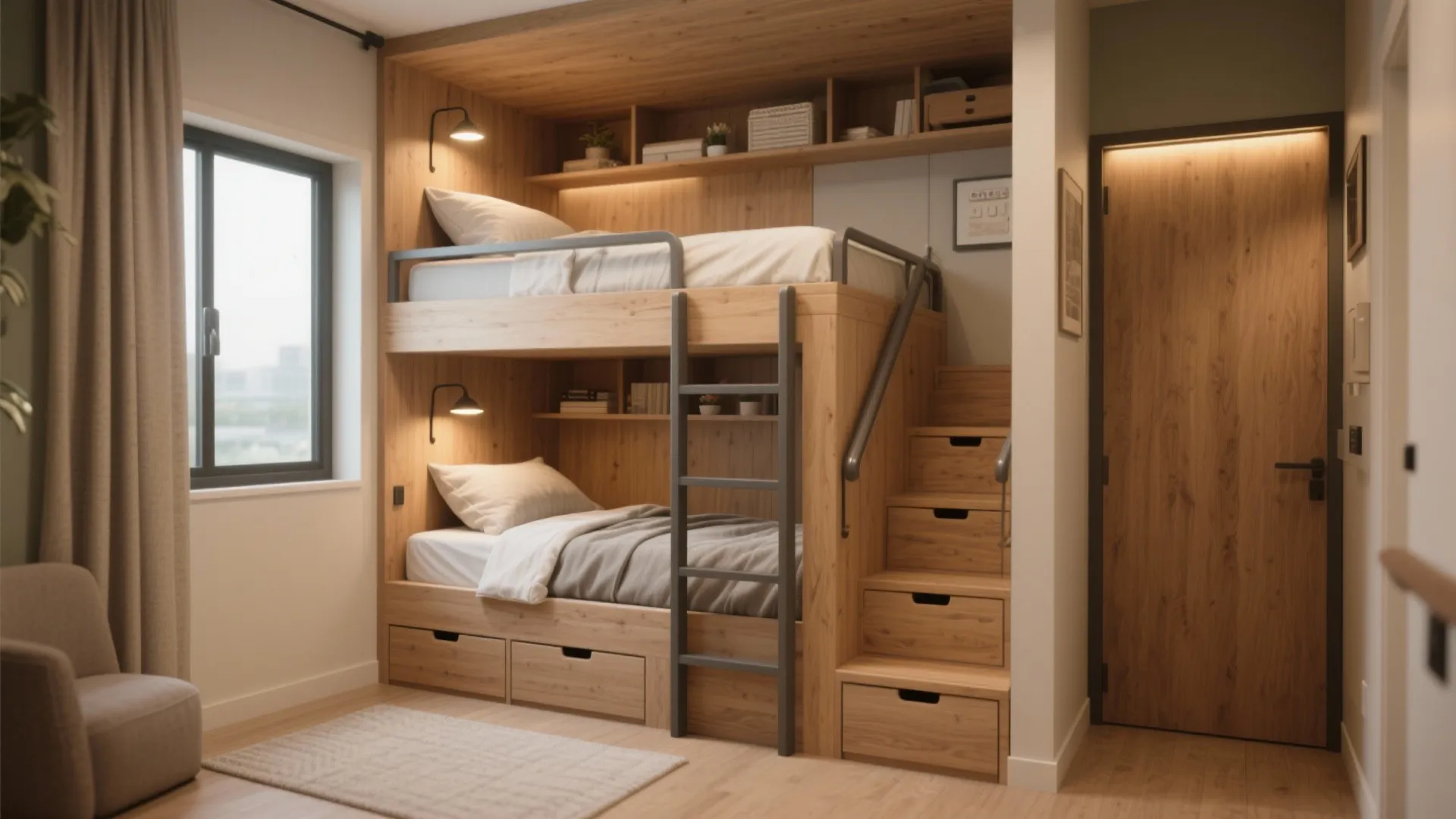 2. Bunk-style second bedroom for groups