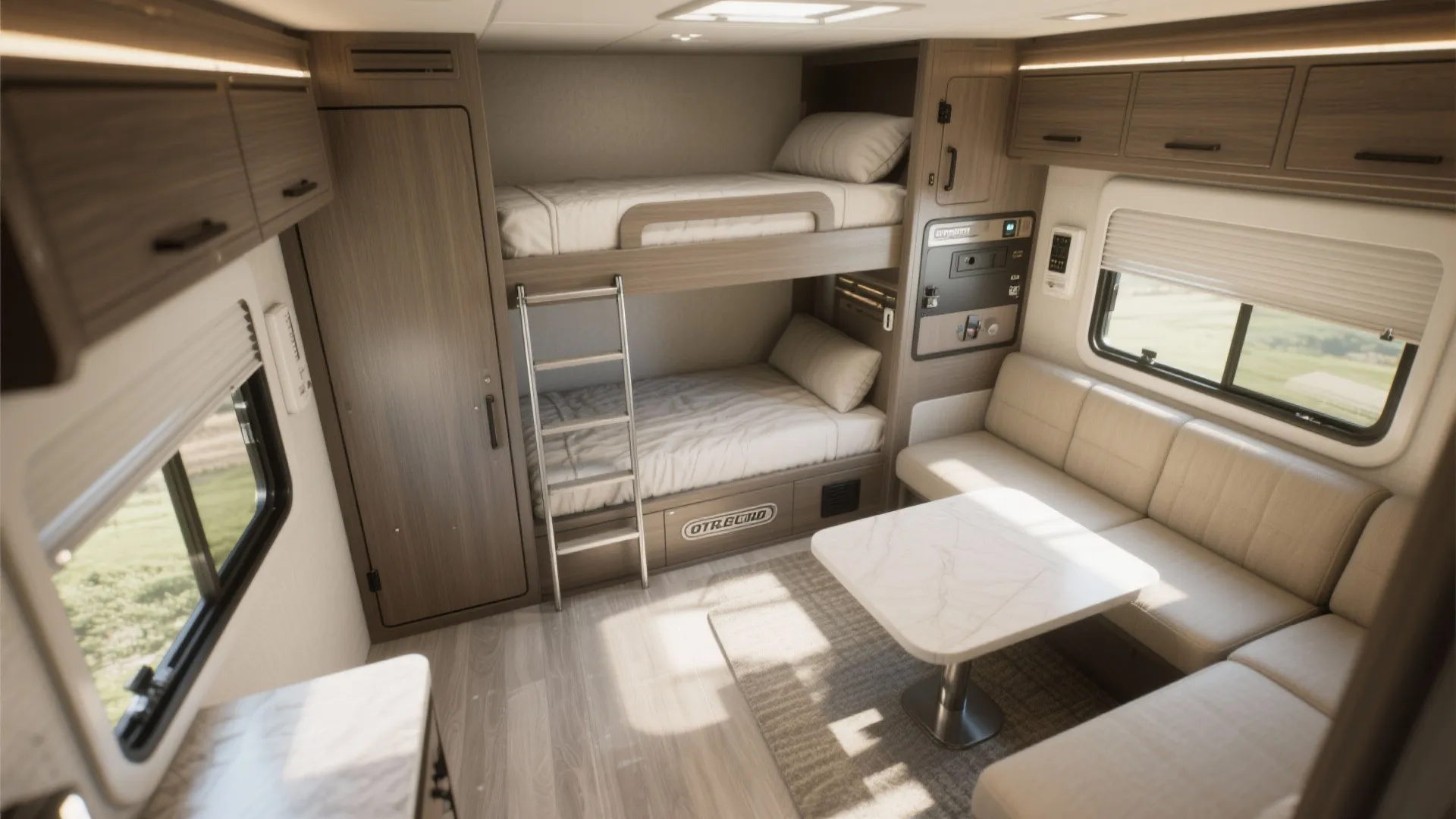 1. Bunk + Convertible Living Suite