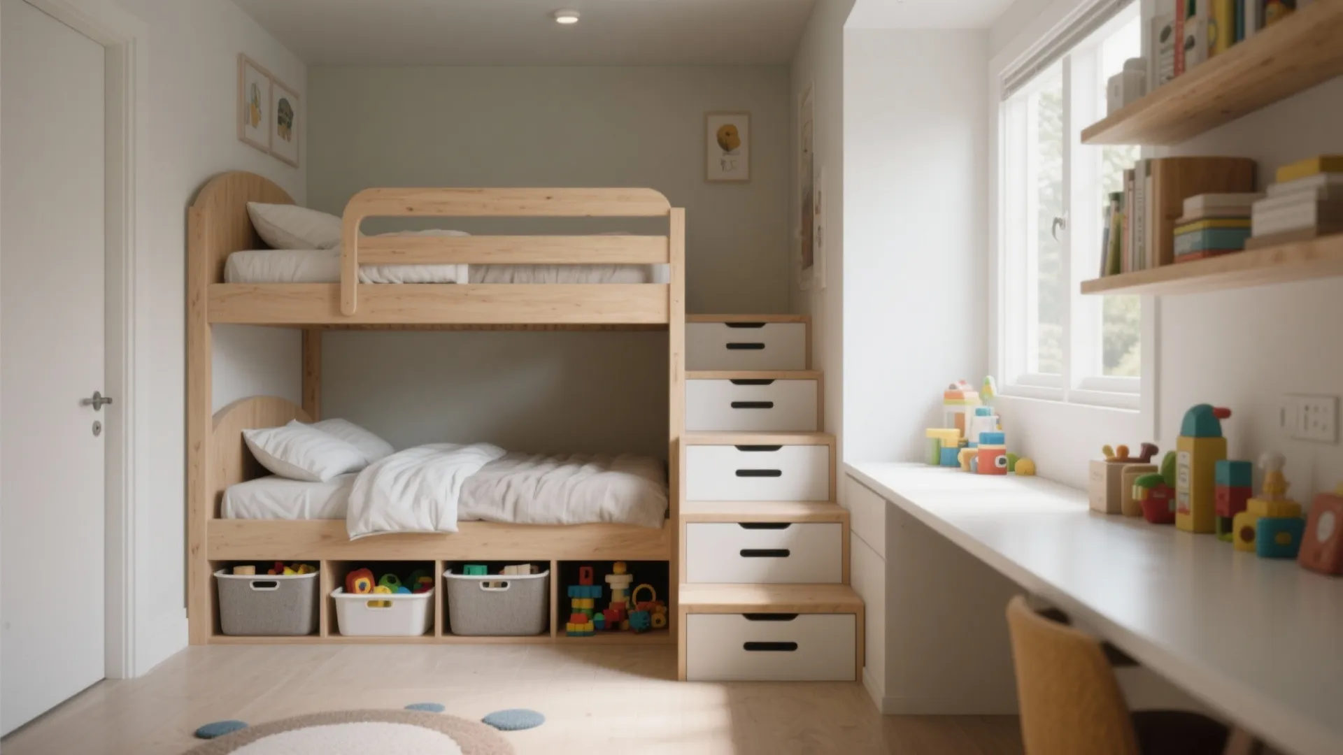 Bunk Bed + Storage Stairs, Done Safely