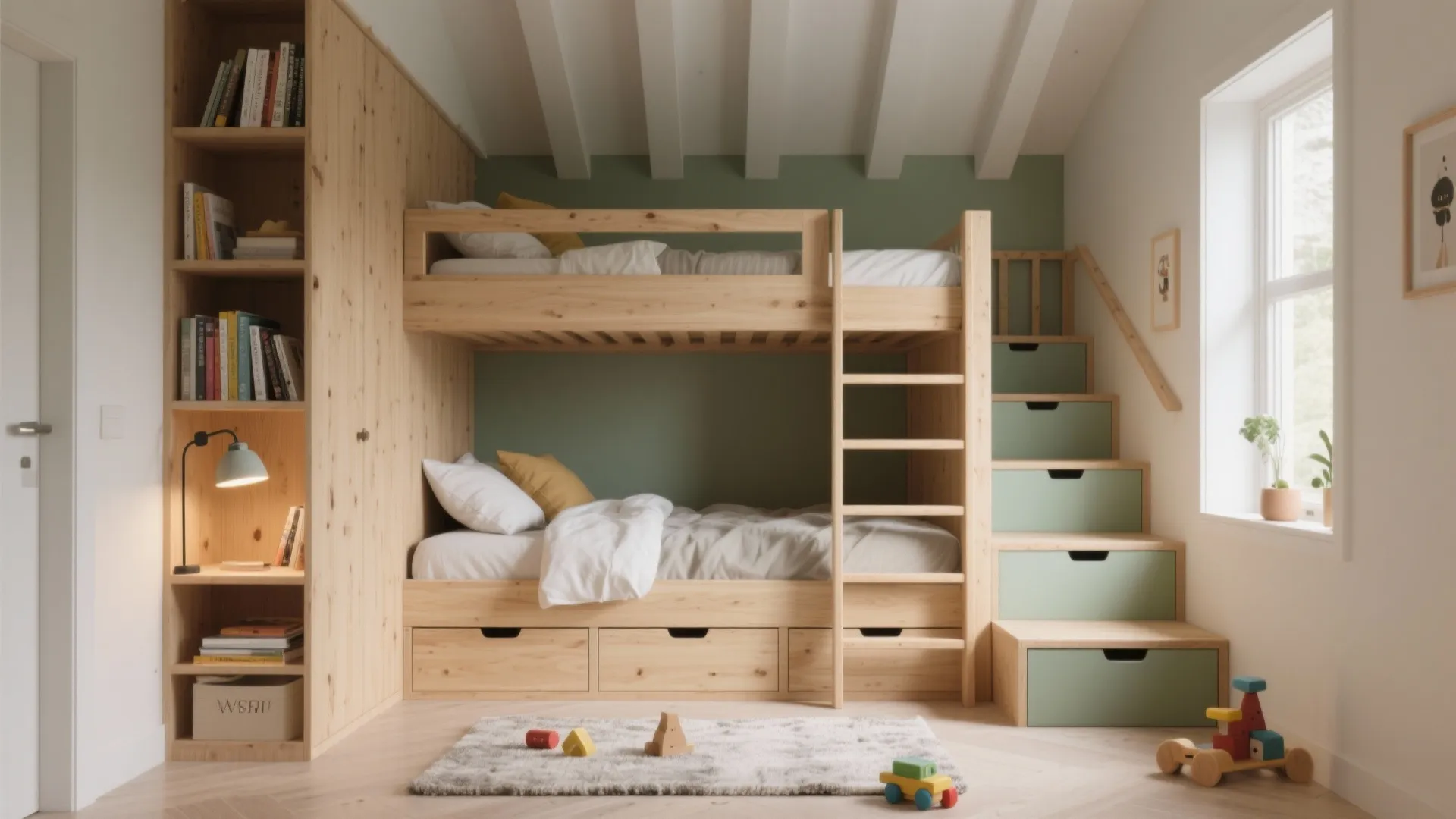 Bunk or Loft Systems with Built-In Storage