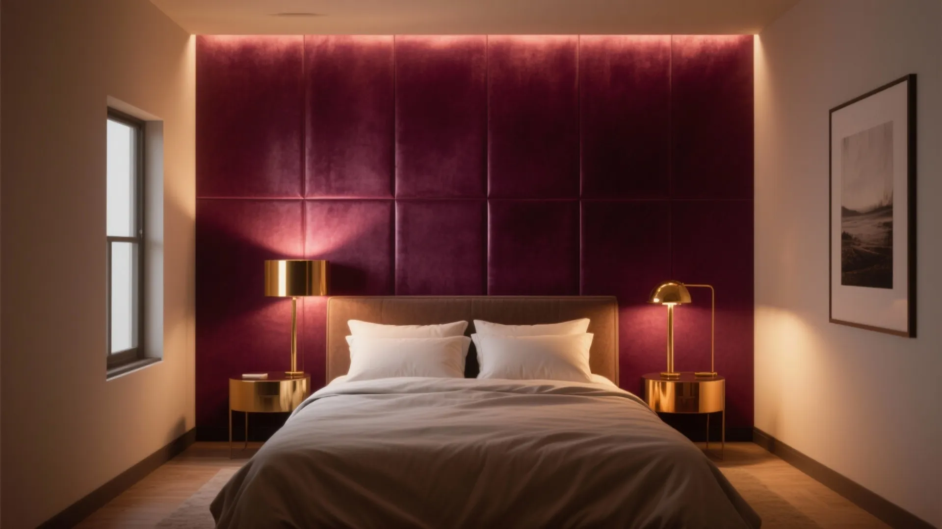 2. Burgundy Accent Wall for Instant Mood