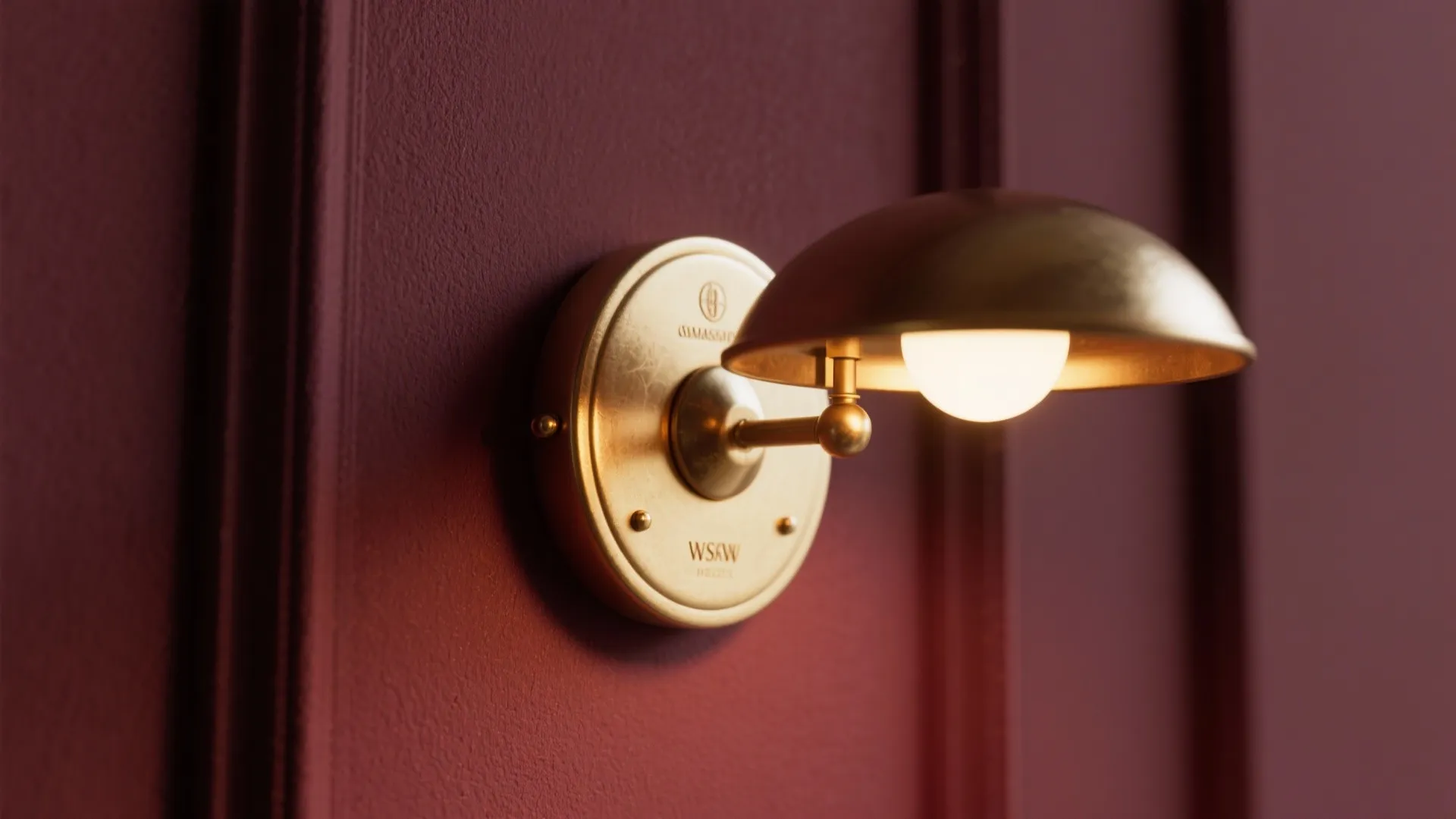 4. Burgundy & Brass Accents