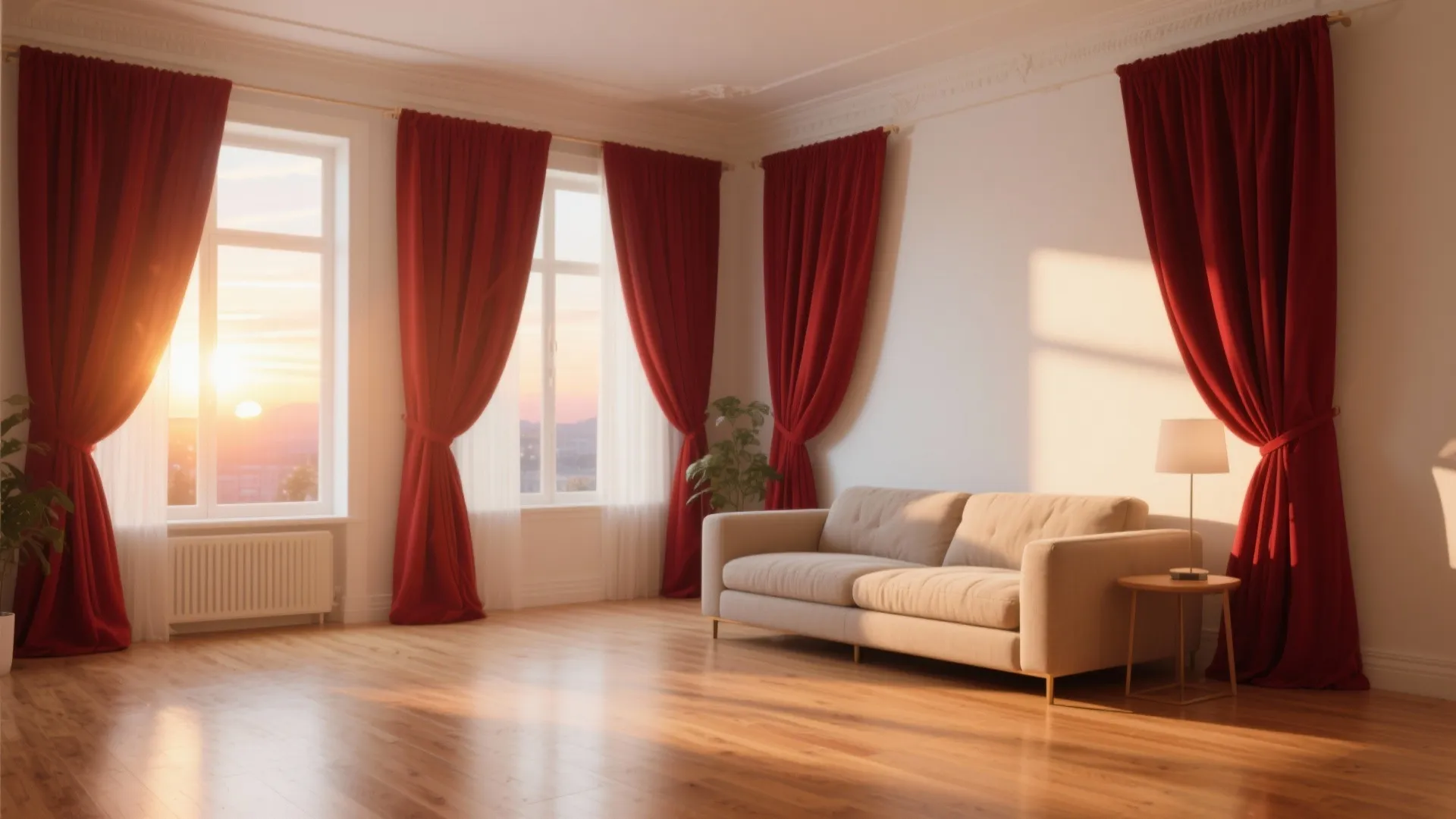 5. Burgundy Curtains for Drama