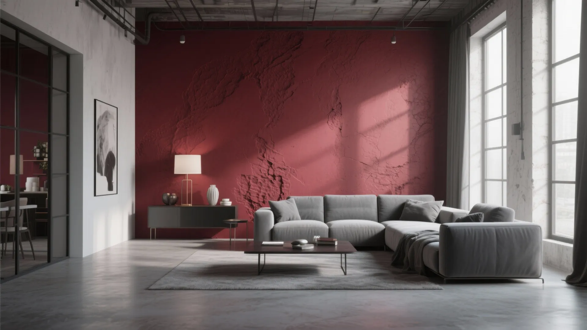 3. Statement Wall in Burgundy