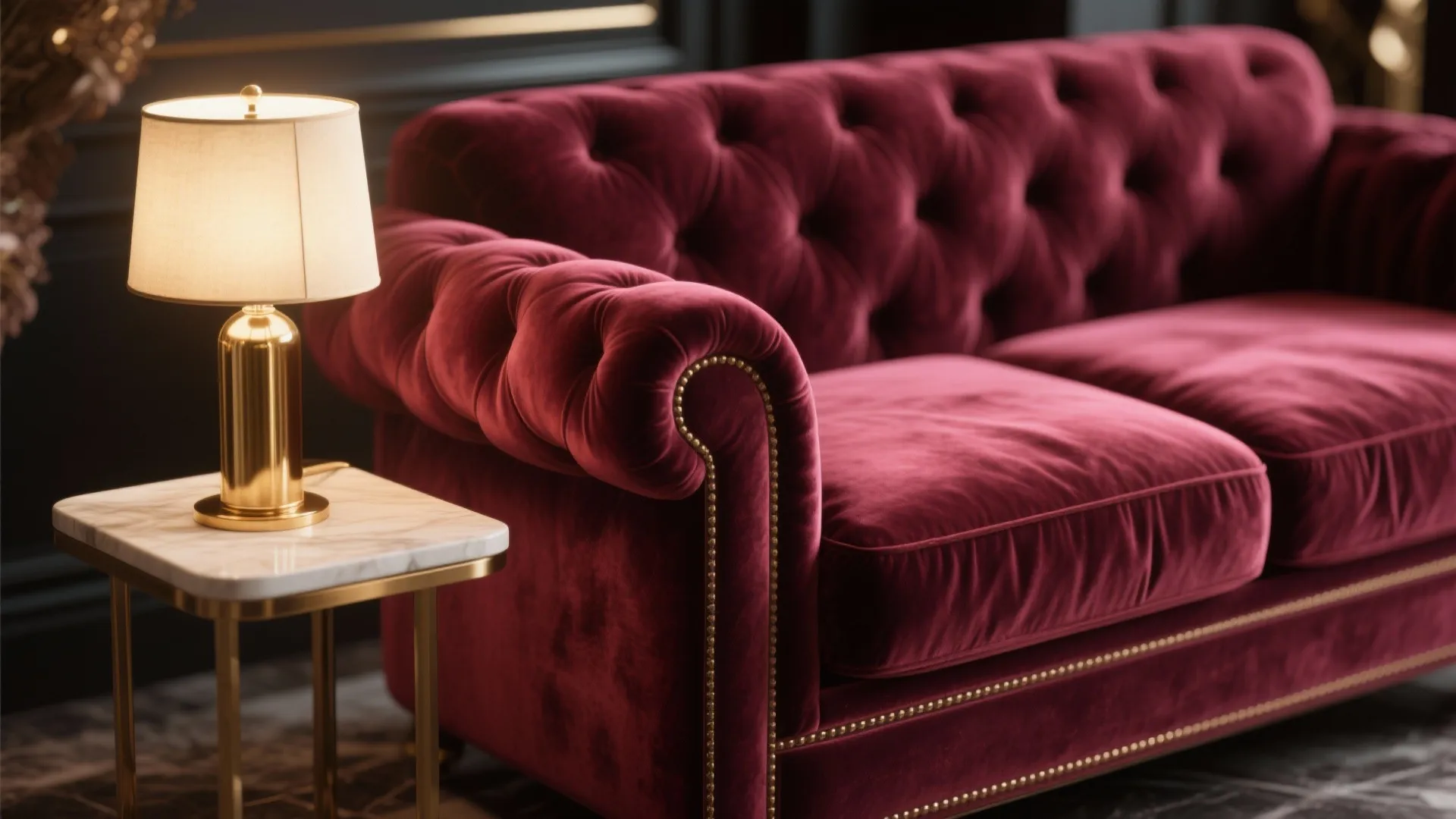 3. Burgundy with Gold Accents