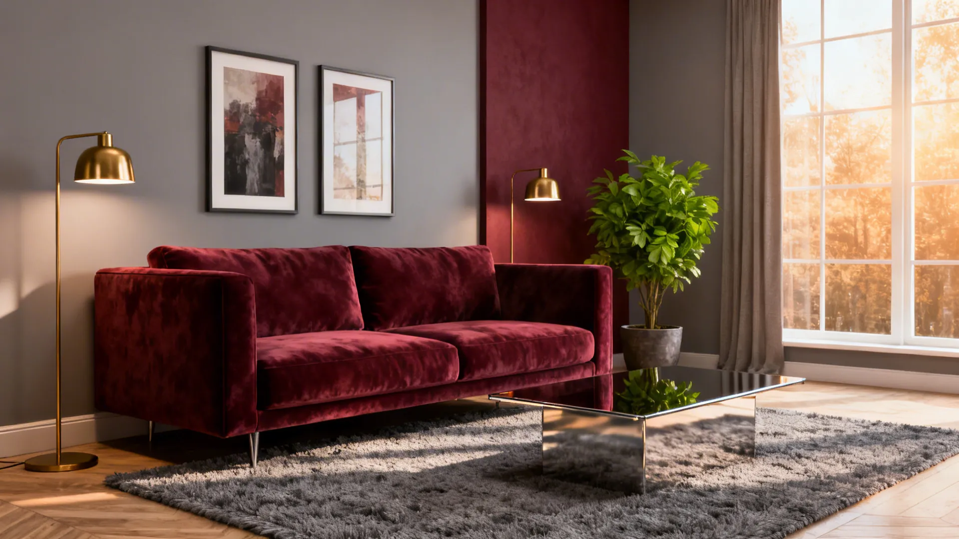 Burgundy & Gray Living Room Ideas — 5 Inspo